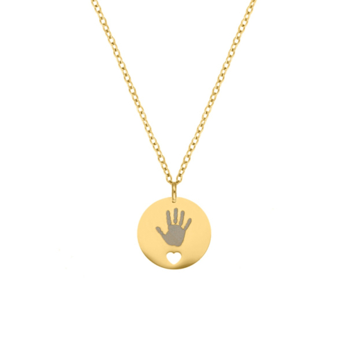 Graveerbare ketting handafdruk goud