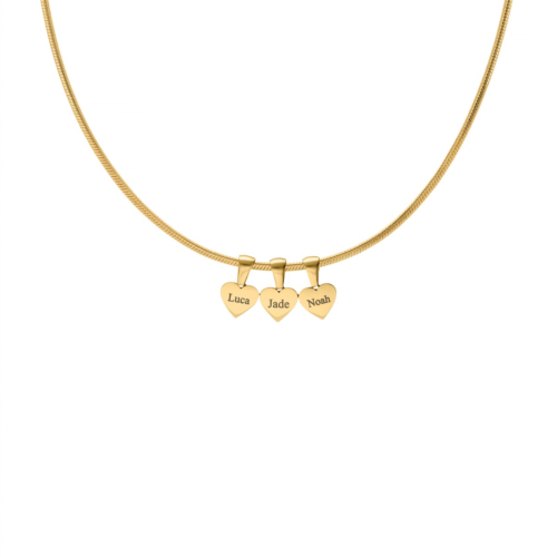 Graveerbare hartjes ketting goudkleurig