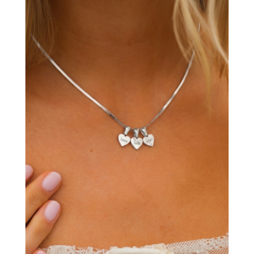Graveerbare hartjes ketting