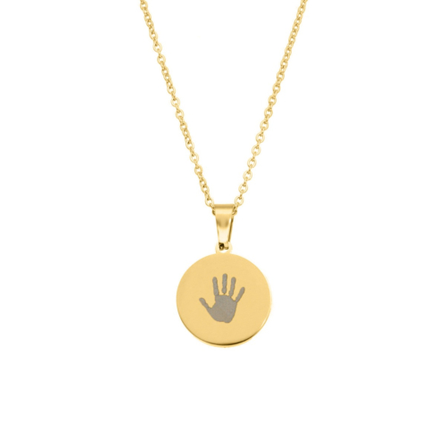 Graveerbare ketting handafdruk goud