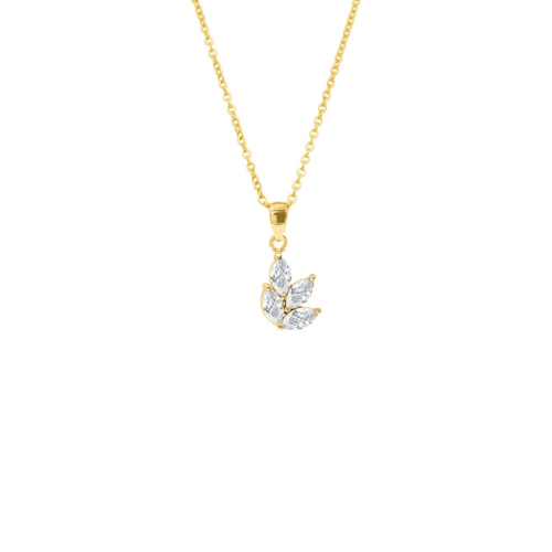 Bruids ketting shiny goudkleurig