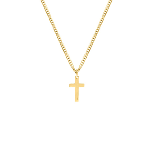 Kinderketting met kruisje goudkleurig