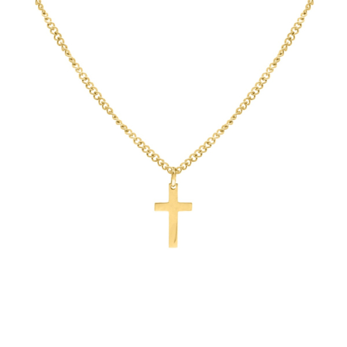 Heren ketting met kruis goudkleurig