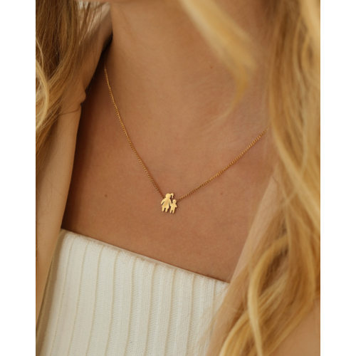 Ketting moeder en kind goudkleurig