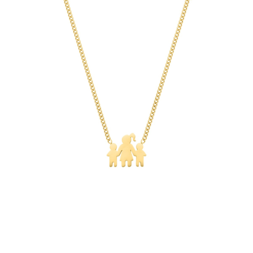 Ketting moeder en twee kinderen goudkleurig