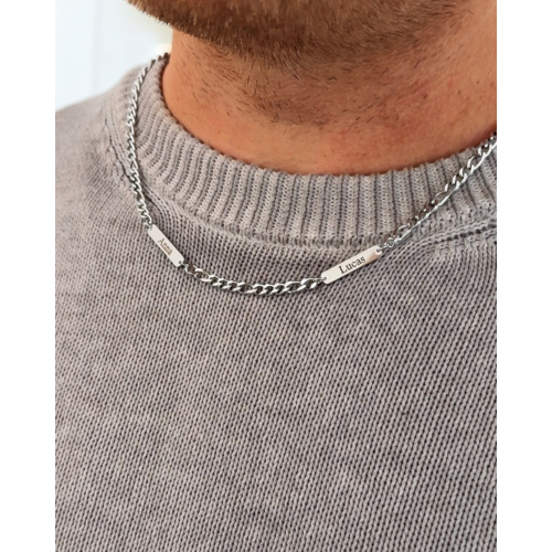 Graveerbare herenketting met namen
