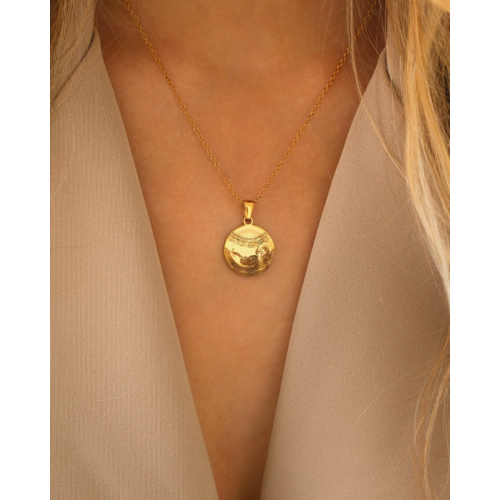 Graveerbare echo ketting goudkleurig