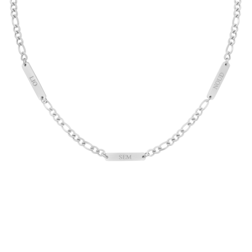 Schakelketting zilver met gravering