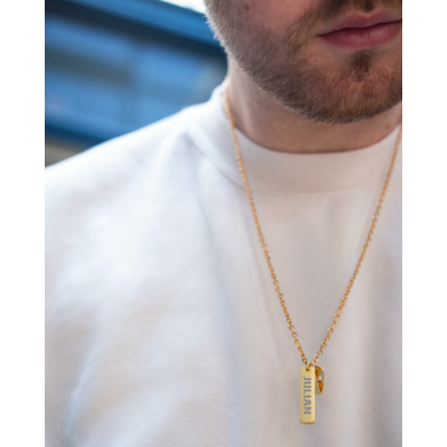 Gepersonaliseerde mannen ketting skull goud kleurig