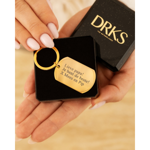 Sleutelhanger met Tekst Goud Kleurig