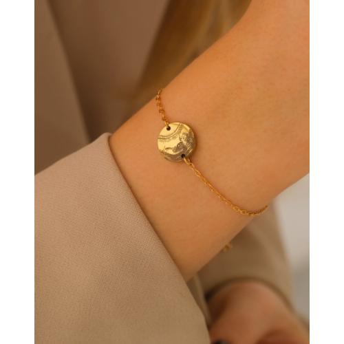 Graveerbare echo armband goudkleurig
