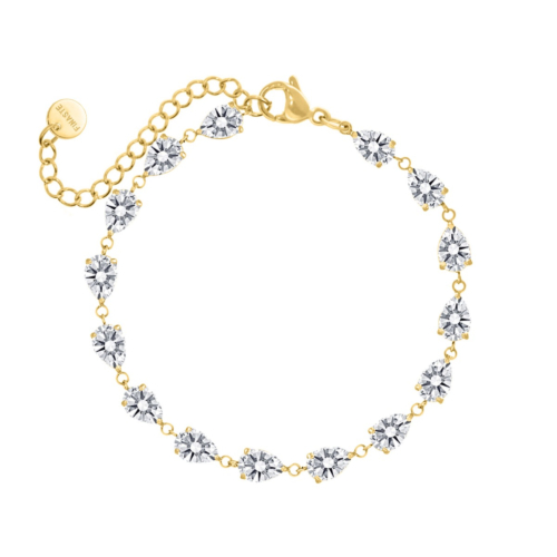 Exclusive armband met steentjes goudkleurig