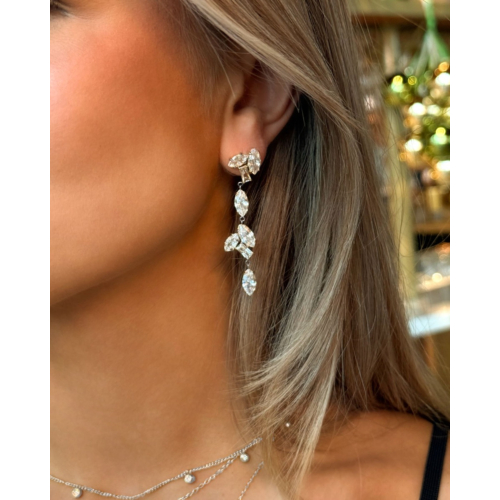 Lange oorbellen met steentjes