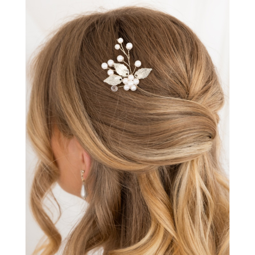 Bohemian haarpin met parels small