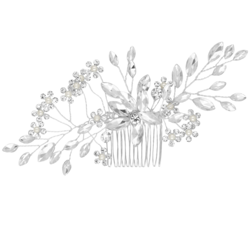 Haarkam shiny flowers