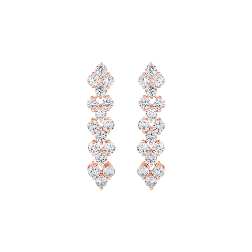 Crystal Elegance Oorbellen rose goudkleurig