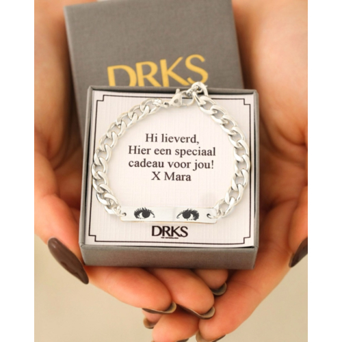 Graveerbare mannen armband met ogen