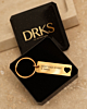 Gouden sleutelhanger met hartje in sieradendoosje