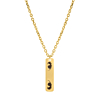 Graveerbare heren ketting met ogen goudkleurig
