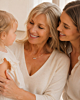 Familieketting met hartjes goudkleurig