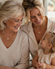 Familieketting met hartjes goudkleurig