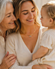 Familieketting met hartjes goudkleurig
