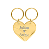 Gouden sleutelhanger met gebroken hartje