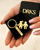 Man vrouw sleutelhanger in doosje