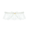 Lace kousenband met initialen kleur goud