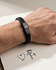 Heren armband met tekening gegraveerd