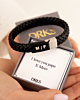 Leren heren armband in sieradendoosje met tekstje