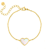 Armband sea shell hartje goud kleurig