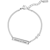Graveerbare bar armband met steentje