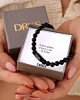 Zwarte kralen armband in doosje
