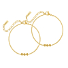 Gouden moeder en dochter armband triple flower