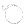 Bruids armband met druppel steentjes