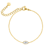 Armband met druppel steentje goudkleurig