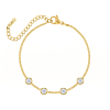 Loved ones armband 4 steentjes goudkleurig
