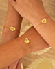 gouden graveerbare hartjes armbanden met initialen