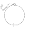 Heren armband kruis zilver