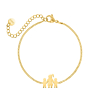 Armband moeder en twee kinderen goudkleurig