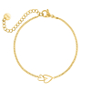 Armband double heart goudkleurig