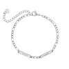 Schakelarmband dames zilver met gravering