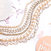 Mix van sparkle en parel armbanden