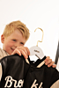 Kids kledinghanger met naam goudkleurig