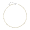 Elegante ketting met faux parels in ivoor