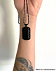 Dog tag ketting gegraveerd met naam en datum voor man