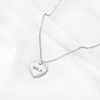 Zilveren hartjes ketting met initialen
