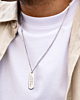 Zilveren bar ketting