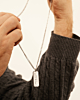 Zilveren heren ketting met gravering